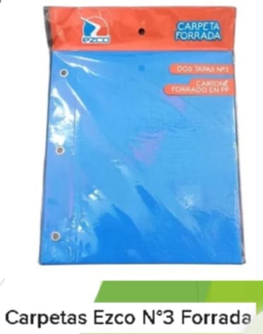 CAPETA FORRADA N°3 EZCO SIN GANCHOS