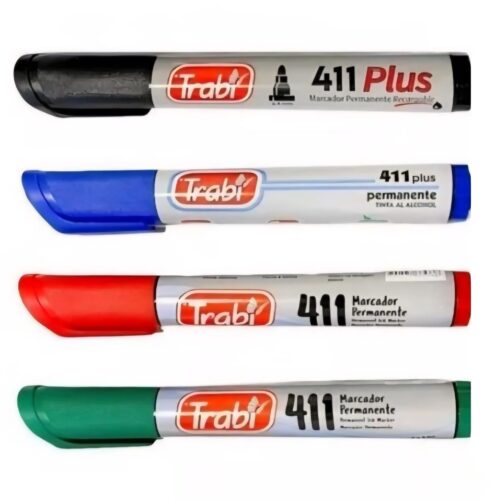 MARCADORES 410/411 PERMANENTE TRABI VARIOS COLORES U.