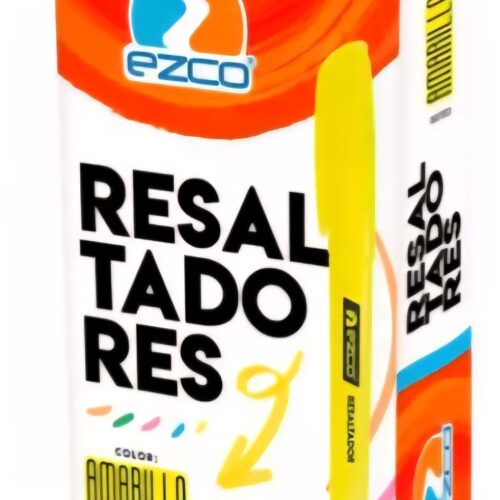 RESALTADOR EZCO AMARILLO X 12 U.