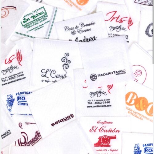 SERVILLETA 18X18 "SERVETTE" LINEA VERDE IMPRESA (CAJA X 850) (30)