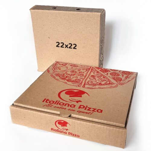 CAJA DE PIZZA MICROC REFORZADAS 32X32X4 CM X 100 U GRANDE PERZONALIZADA 1 COLOR (10)